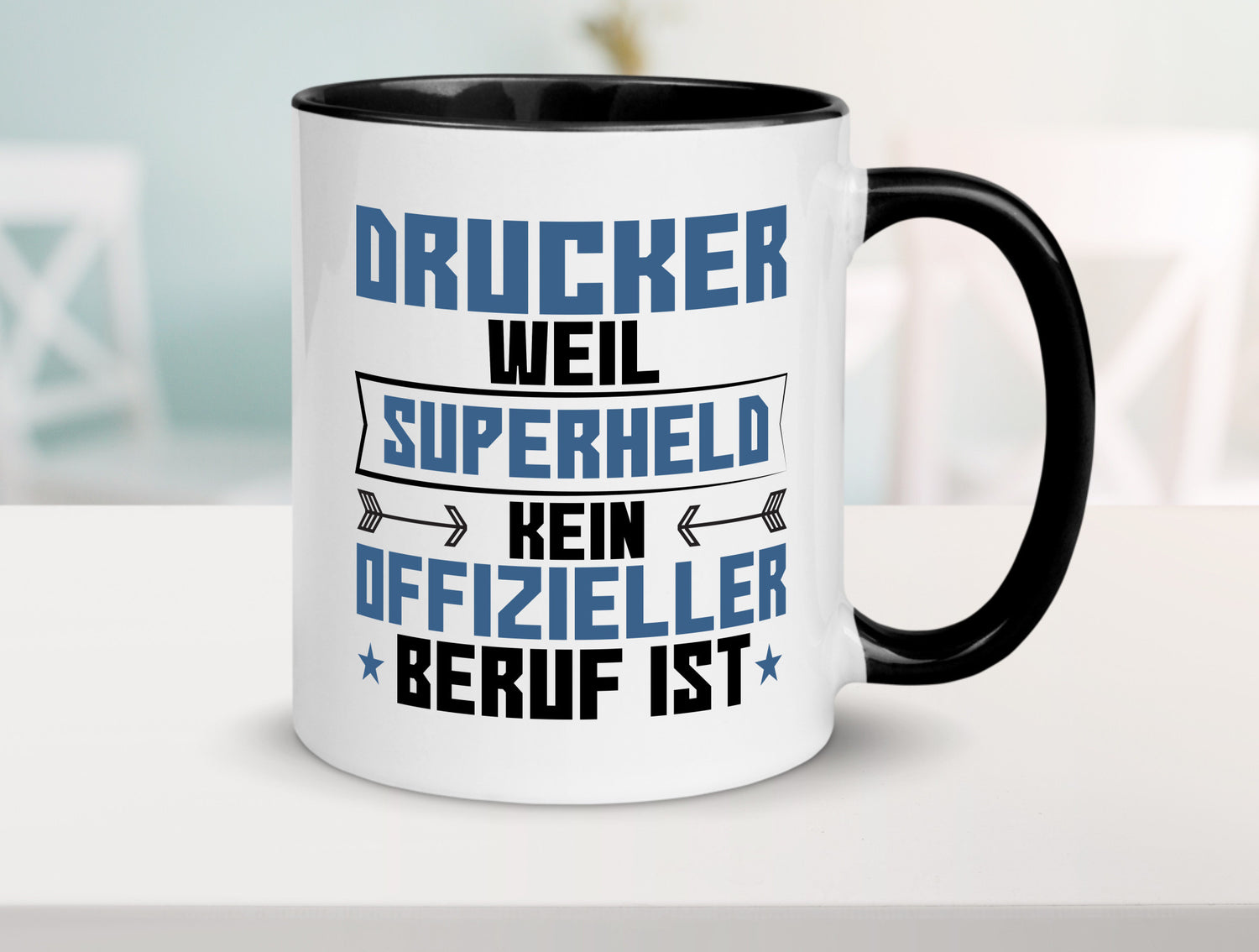 Superheld Drucker | Druckerei Print Medien Humor Geschenkidee Tasse