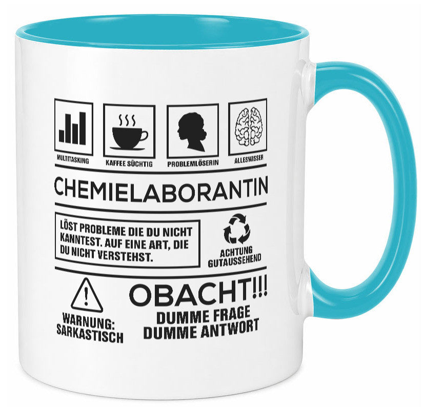 Achtung Probleme Chemielaborantin | Laborantin Chemie Geschenk Humor