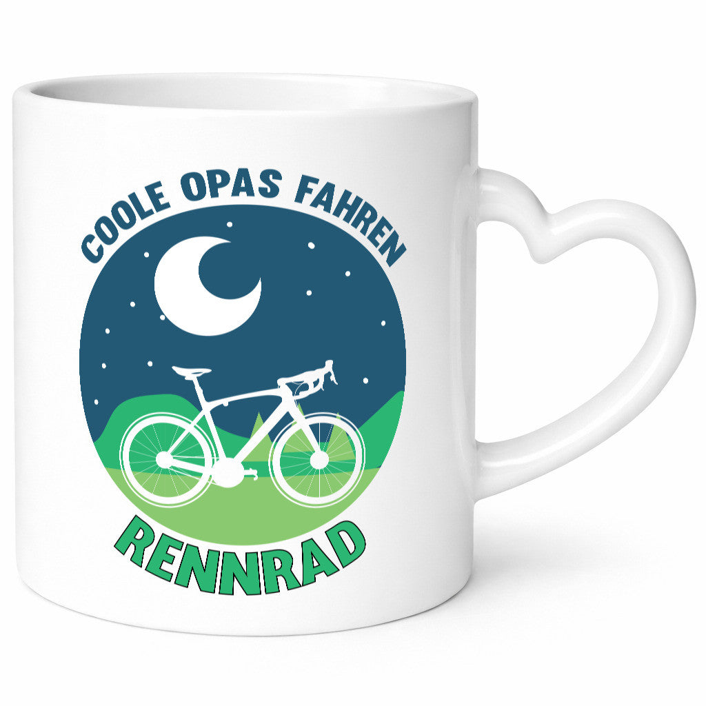 Coole Opas fahren Rennrad | Mond Landschaft Geschenk Familie Geschenkidee