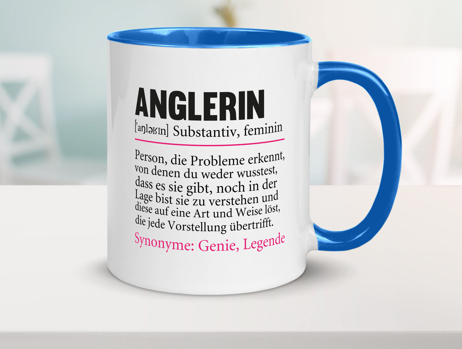 Anglerin | Spruch Angeln Fischerin Beruf Humor Arbeit Kollegen Büro
