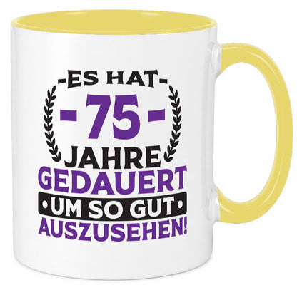 75 Jahre gedauert um so gut auszusehen | 75. Geburtstag Humor Geschenkidee Tasse
