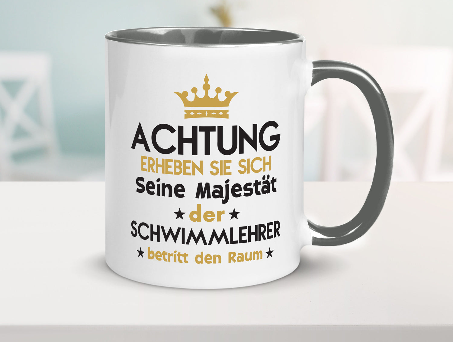 Seine Majestät Schwimmlehrer | Lehrer Schüler schwimmen Geschenkidee Humor Tasse