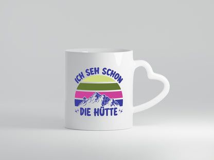 Ich seh schon die Hütte | Berge lustig Humor Geschenkidee Geschenk Tasse