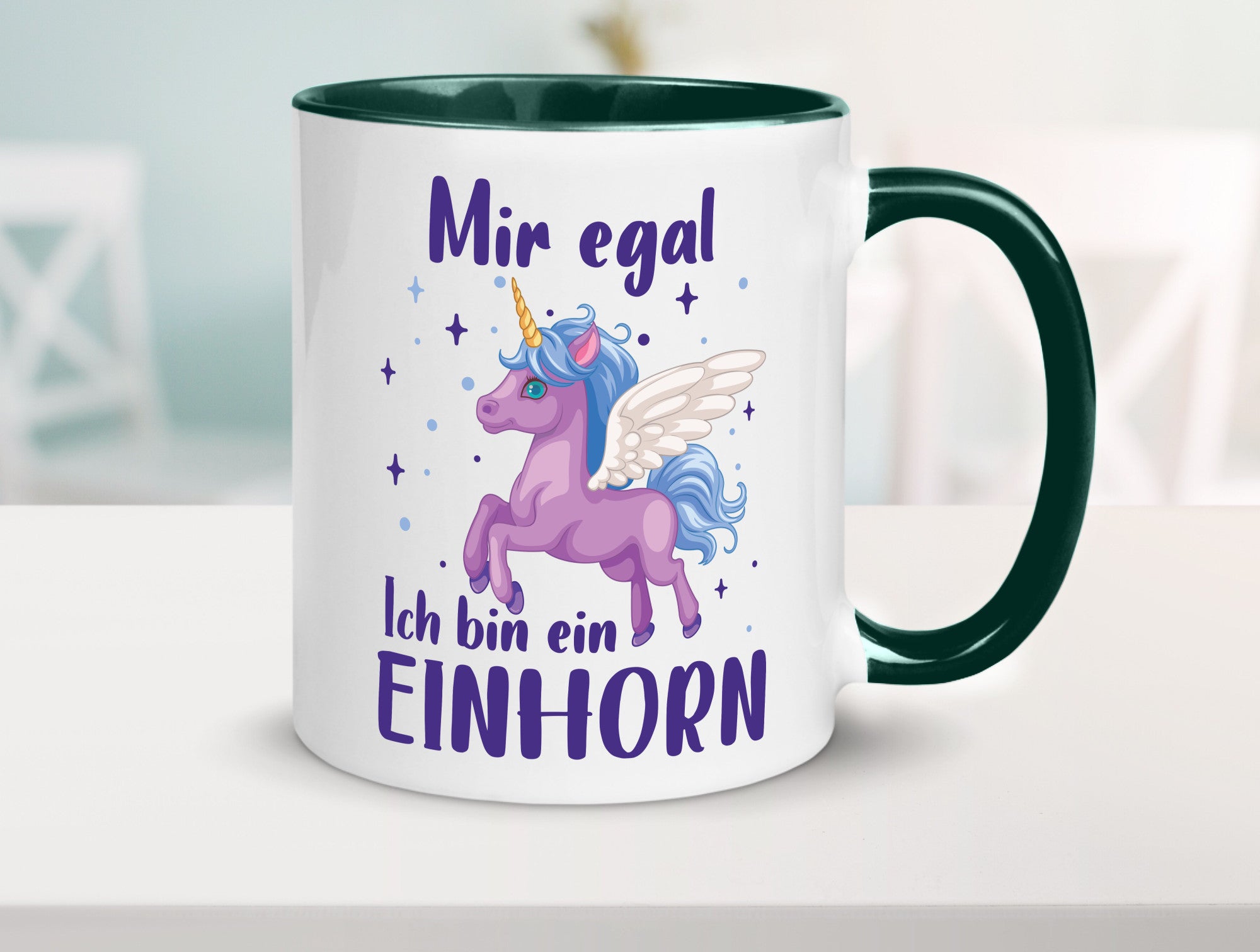 Mir egal, ich bin ein Einhorn | lustig Humor Geschenkidee Geschenk Tasse