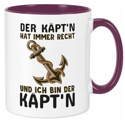 Der Kapitän | Käpt?n Tasse Schifffahrer Boot lustig Humor Geschenkidee Geschenk