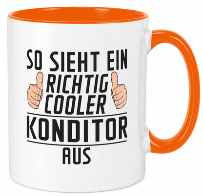 Richtig Cooler Konditor | Konditorei lustig Humor Geschenkidee Geschenk Tasse
