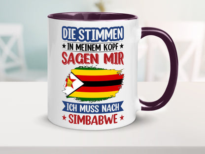 Simbabwe | Urlaub Stimmen in meinem Kopf Traumland v2 Geschenk Humor