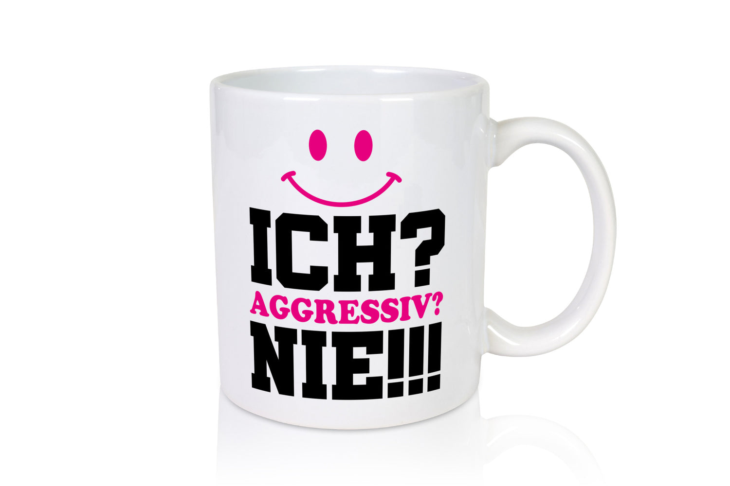 Ich? Aggressiv? Nie!!! Geschenkidee Humor Tasse