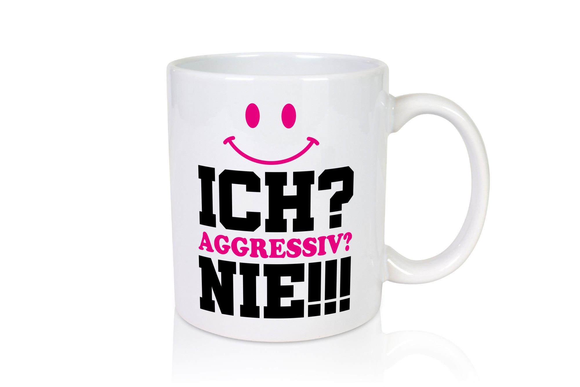 Ich? Aggressiv? Nie!!! Geschenkidee Humor Tasse