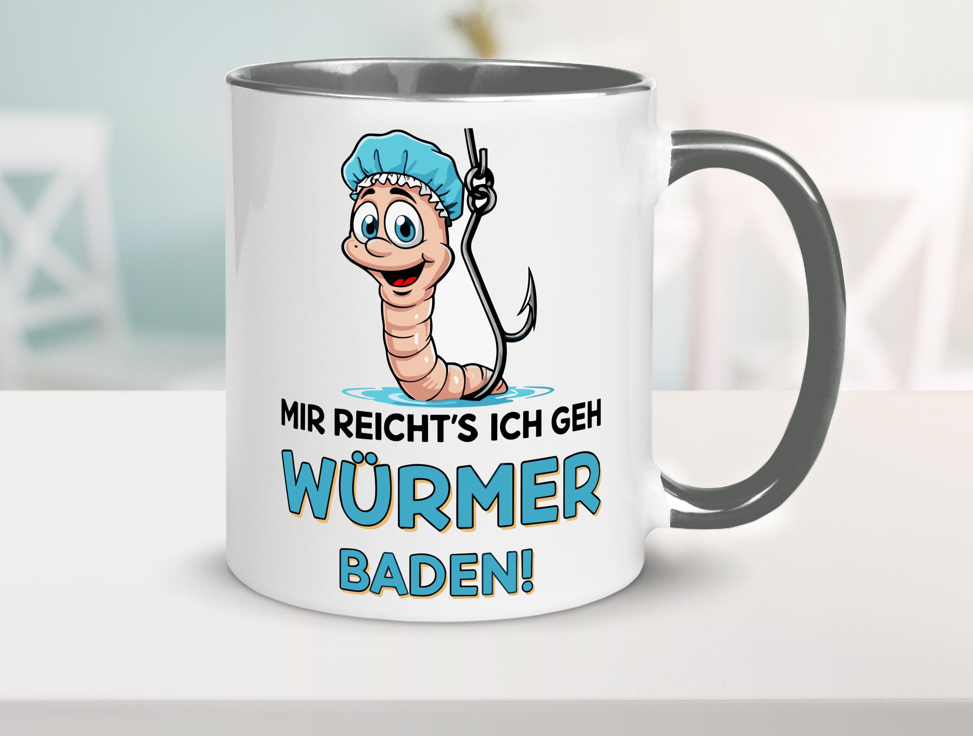 Mir reichts ich geh Würmer Baden | Angler Angeln Geschenk Humor Geschenkidee