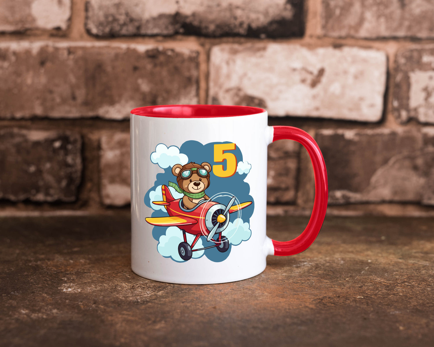 5. Geburtstag | 5 Jahre Kinder Pilot Flugzeug Geschenkidee Humor Tasse