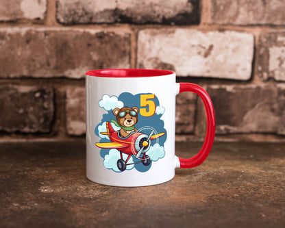 5. Geburtstag | 5 Jahre Kinder Pilot Flugzeug Geschenkidee Humor Tasse