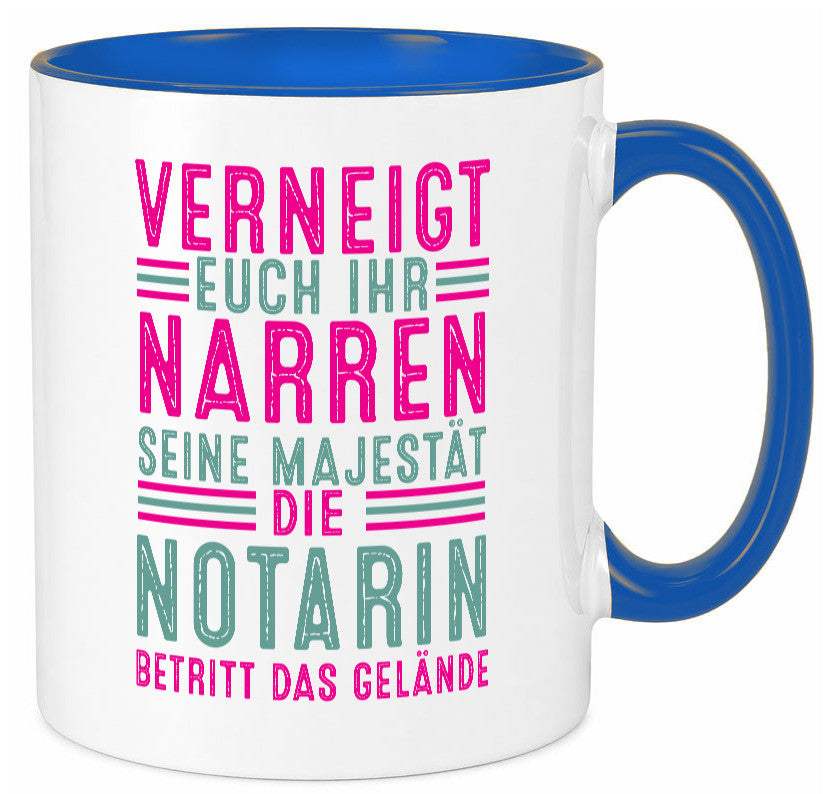 Verneigt euch: Notarin | Juristin lustig Humor Geschenkidee Geschenk Tasse