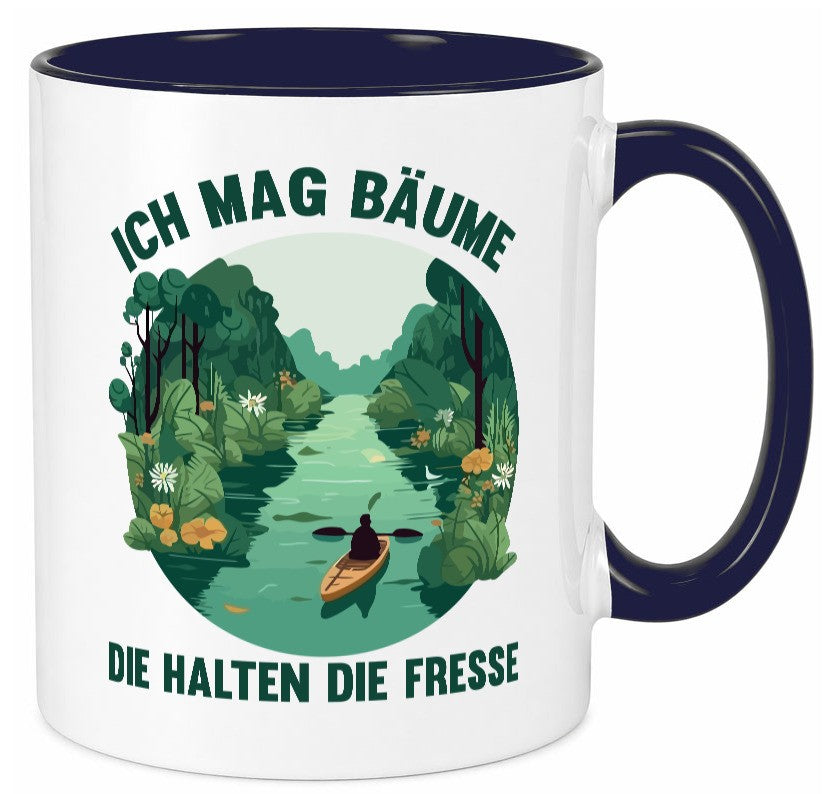 Ich mag Bäume die halten Fresse | Natur Wald lustiger Spruch Geschenk Humor Tasse