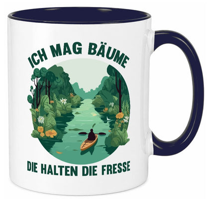 Ich mag Bäume die halten Fresse | Natur Wald lustiger Spruch Geschenk Humor Tasse