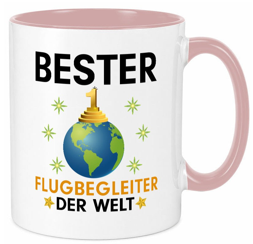 Welt Bester Flugbegleiter | Steward Flughafen Geschenkidee Humor Tasse