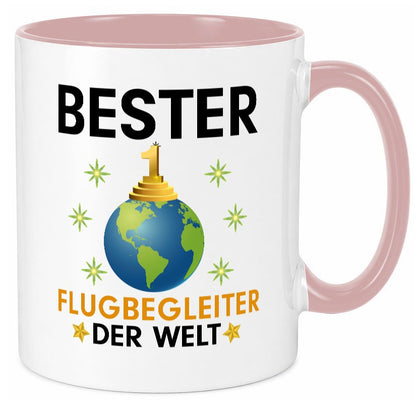 Welt Bester Flugbegleiter | Steward Flughafen Geschenkidee Humor Tasse