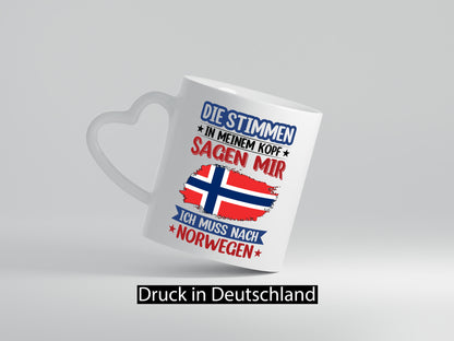 Norwegen | Urlaub Stimmen in meinem Kopf Traumland v2 lustig Humor Geschenkidee