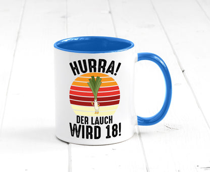 Hurra der lauch wird 18 | 18. Geburtstag Ehrentag lustiger Spruch Geschenk