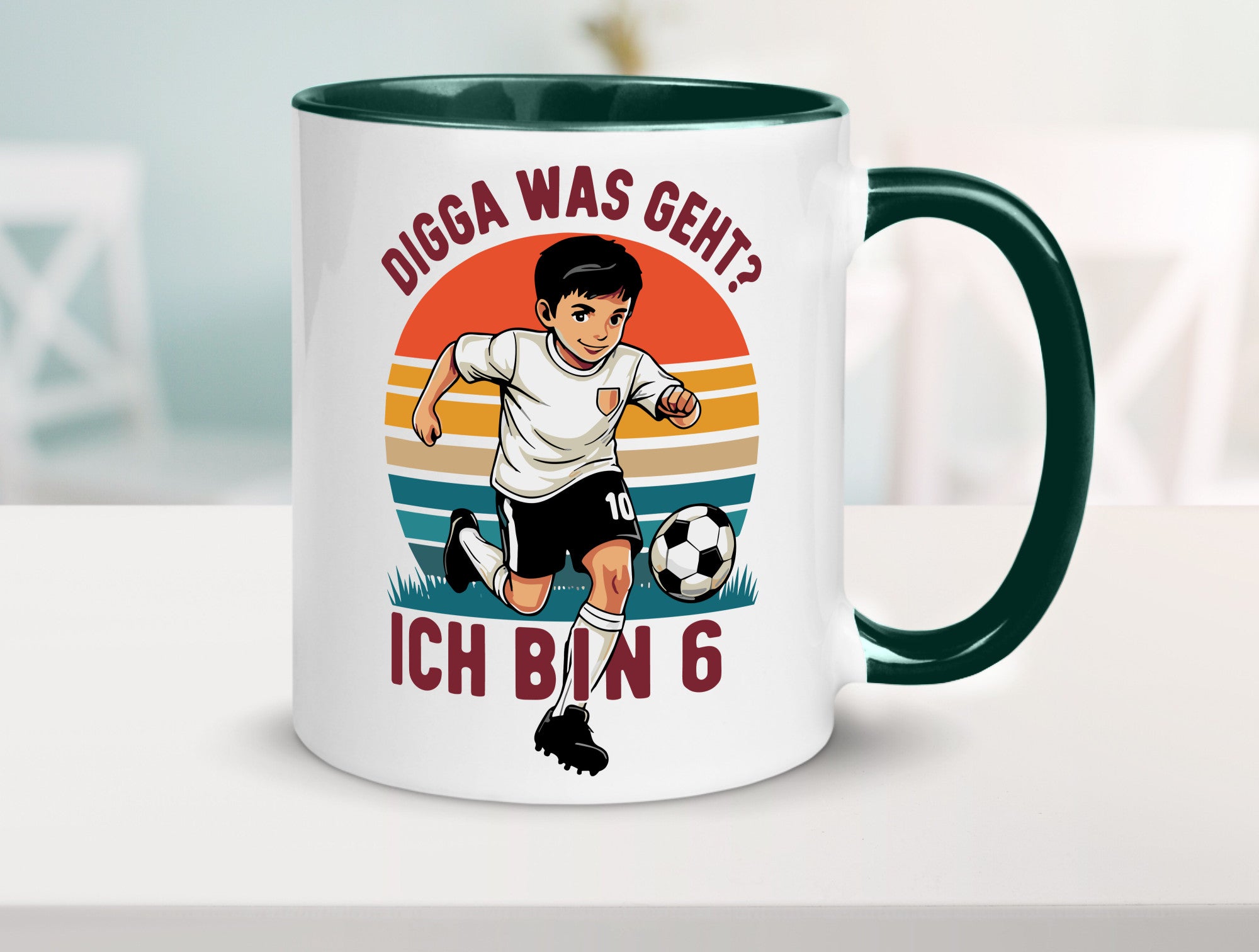 6 Geburtstag | Jahre Digga was geht ab Fußball lustiger Spruch Geschenk