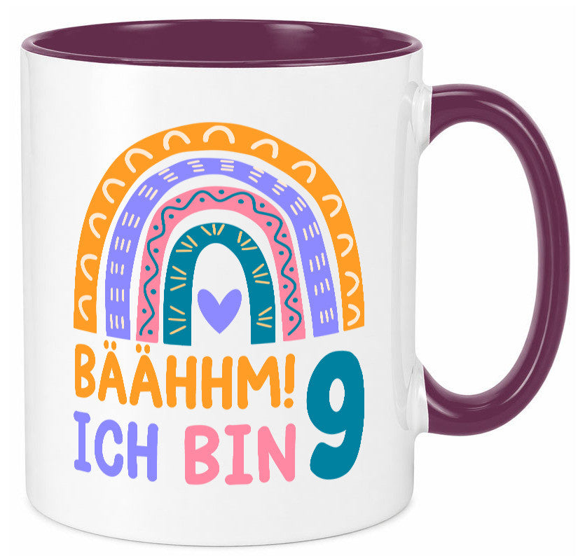9. Geburtstag | 9 Jahre Regenbogen Bääm Mädchen Geschenk Geschenkidee lustiger