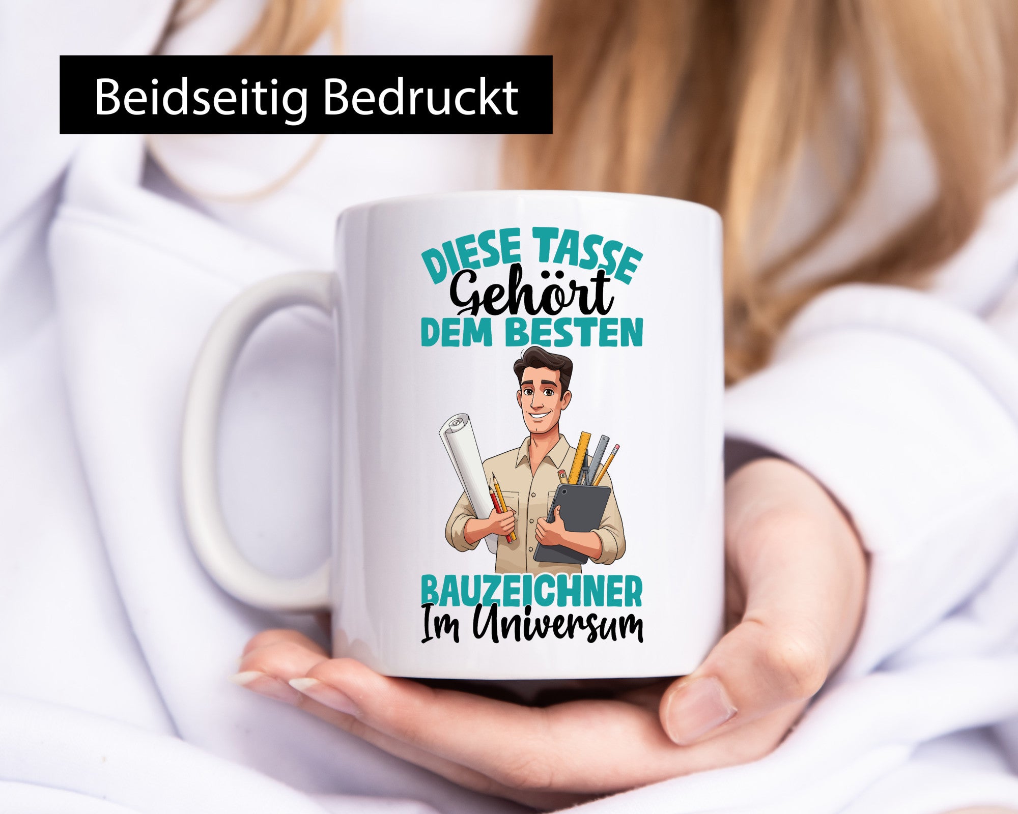 Im Universum: Bauzeichner | Zeichner Geschenkidee Humor Tasse