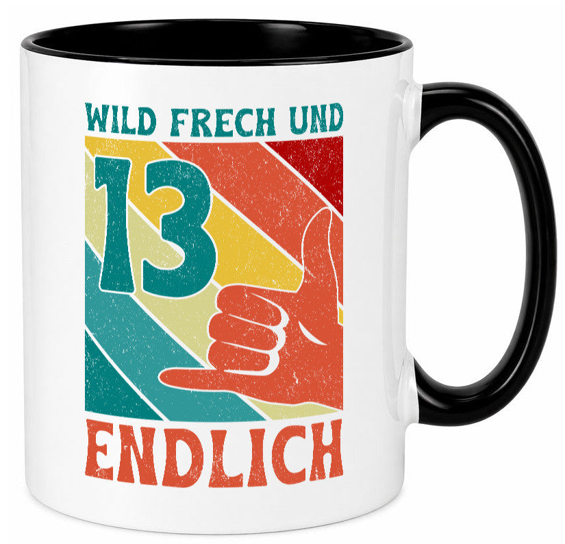 13. Geburtstag | 13 Jahre Wild und Frech Humor Geschenkidee Tasse