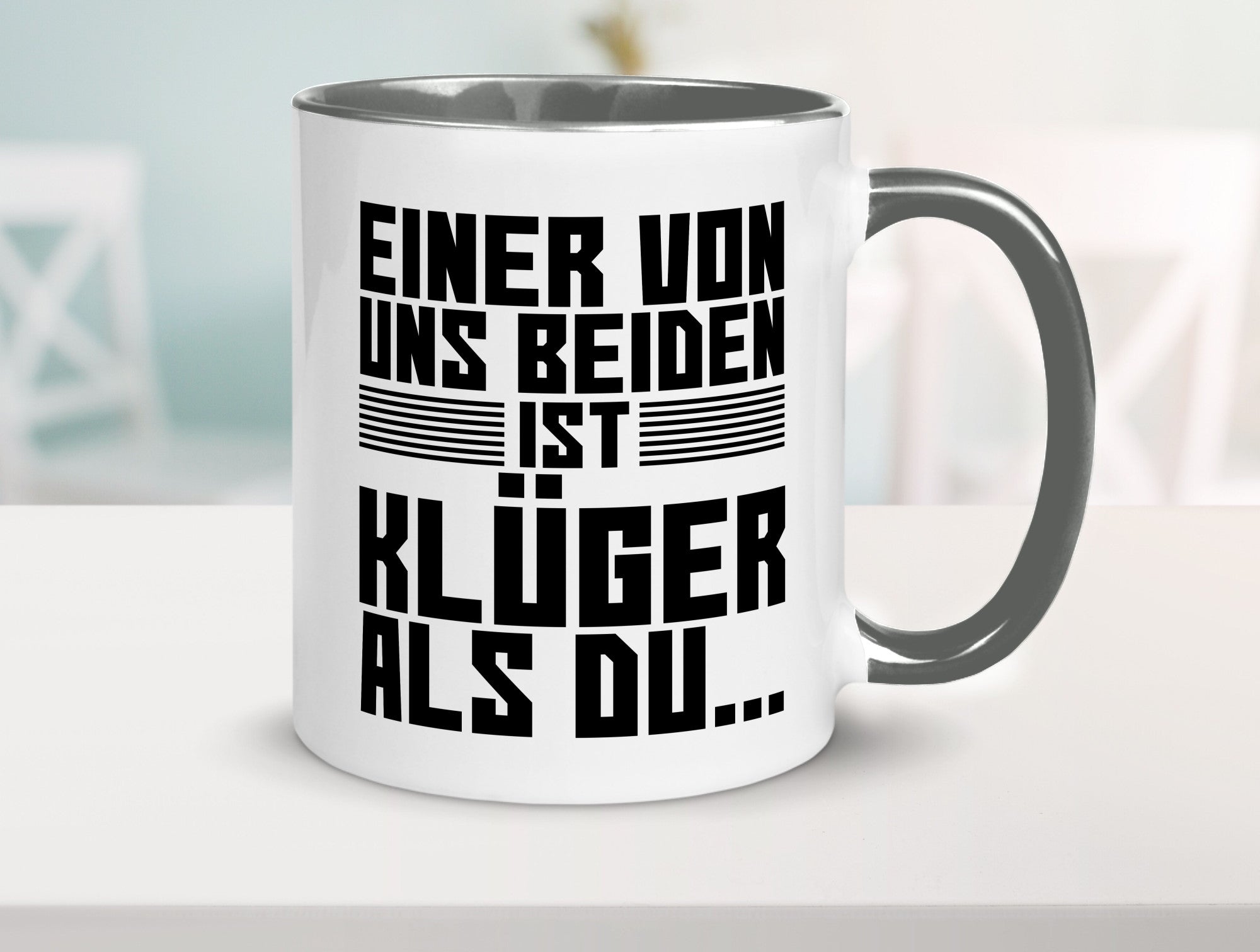 Einer von uns beiden ist klüger als du | Intelligenz Witz lustiger Spruch