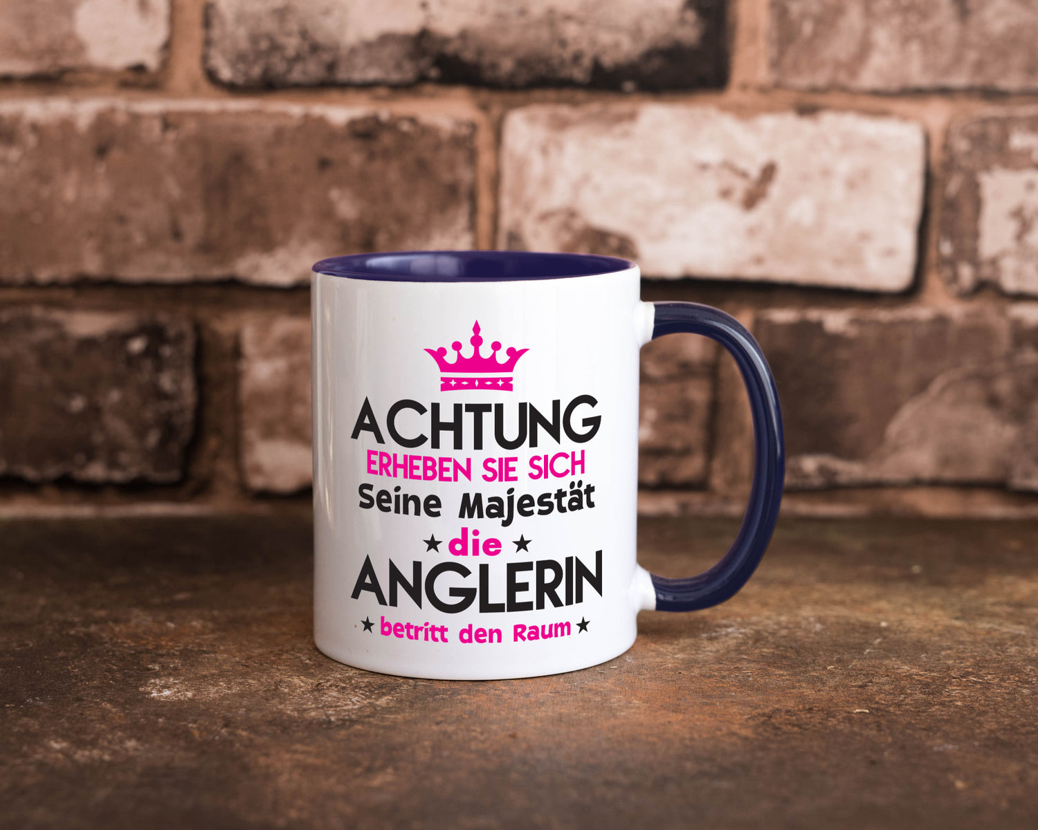 Seine Majestät Anglerin | Angeln Fischerin lustiger Spruch Geschenk Humor