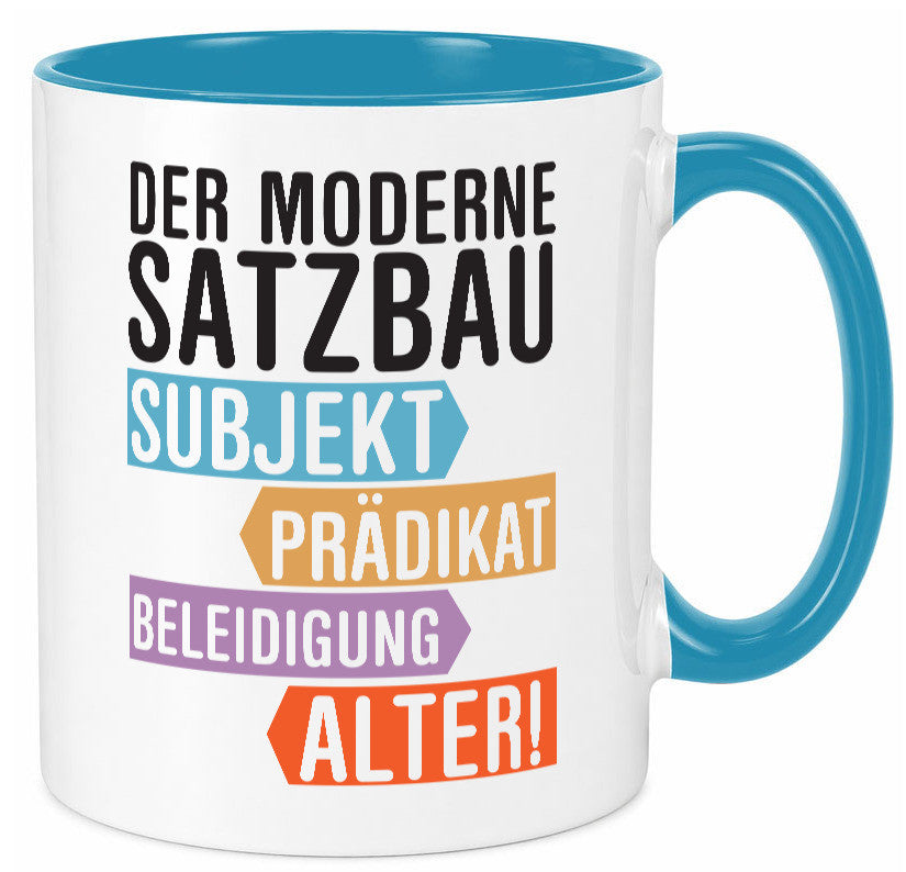 Moderner Satzbau | Lehrer Lehrerin Kollege lustig Arbeit Kollegen Büro Geschenk