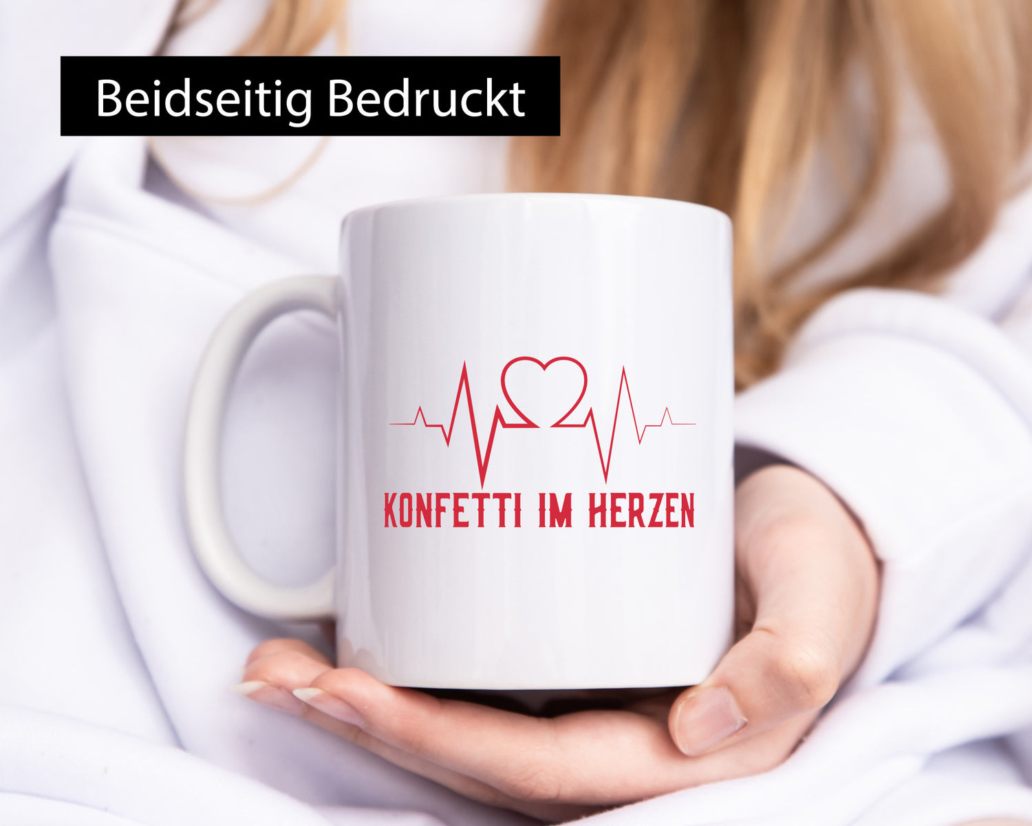 Konfetti im Herzen | bunter Herzschlag Karneval Fasching Geschenk Humor