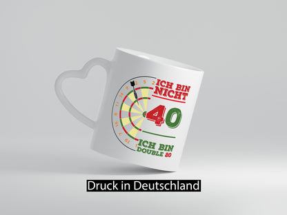 Ich bin nicht 40 double 80 | Dart spieler Geschenkidee Humor Tasse