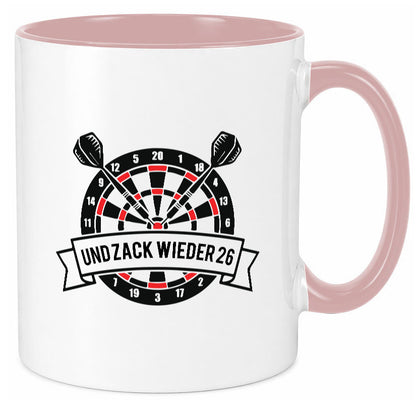 Und zack wieder 26 | Dart lustig Humor Geschenkidee Geschenk Tasse