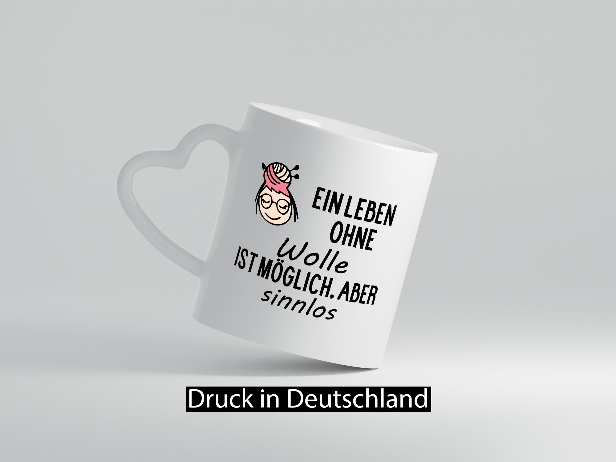 Leben ohne Wolle möglich aber Sinnlos Geschenkidee Humor Tasse
