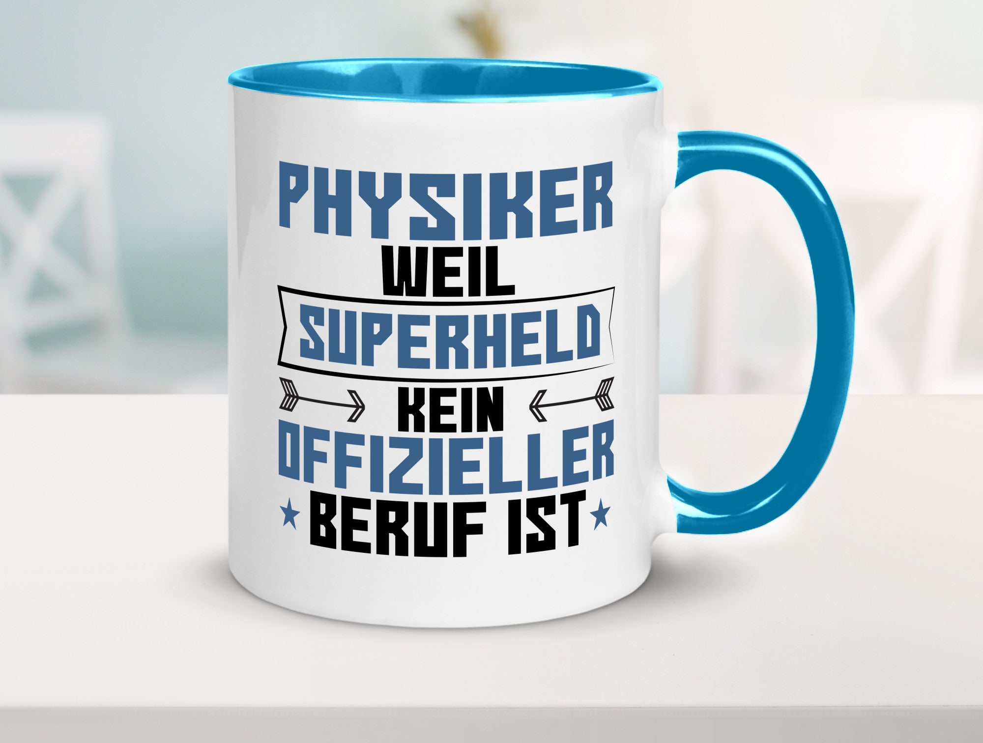 Superheld Physiker | Physik Geschenk Humor Geschenkidee lustiger Spruch Tasse