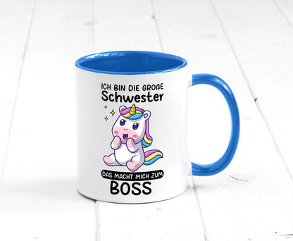 Große schwester macht mich zum Boss | Einhorn Geschwister lustiger Spruch