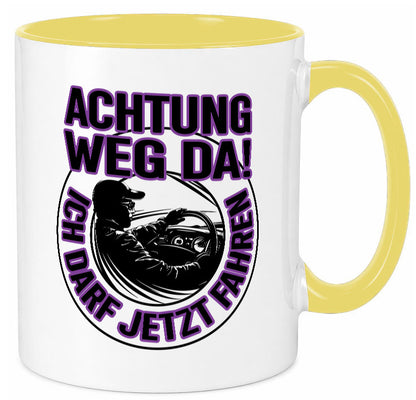 Achtung weg da ich darf jetzt Fahren | Führerschein lustig Humor Geschenkidee