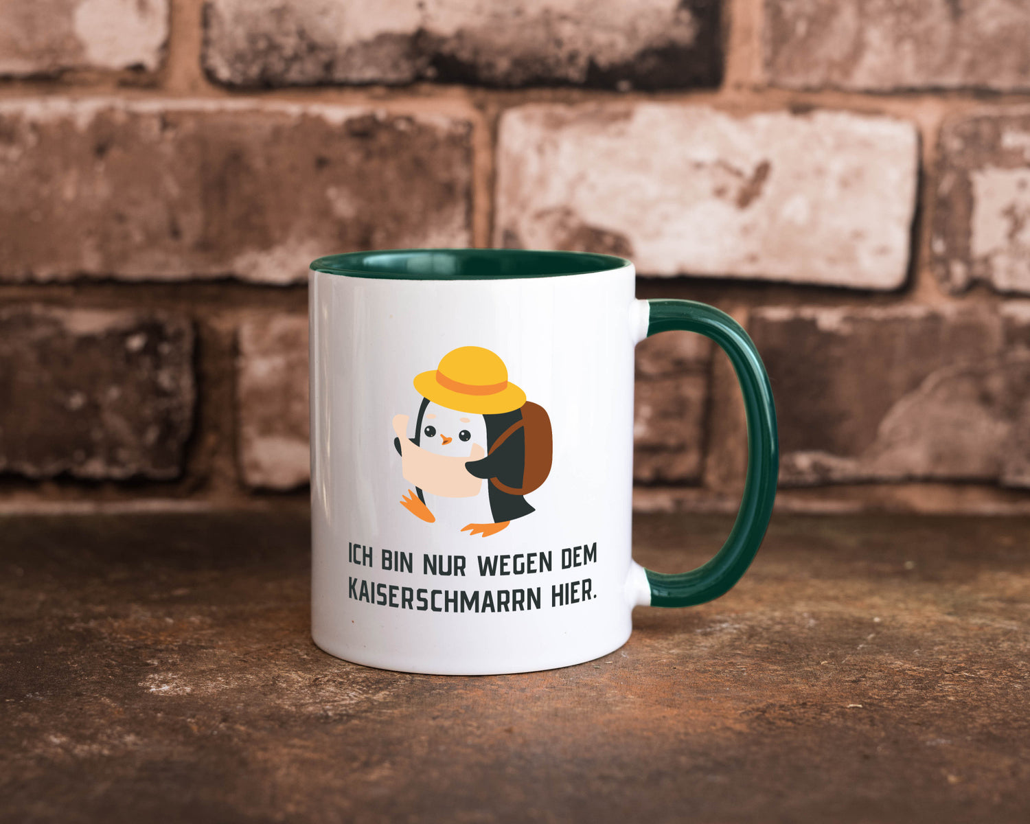 Ich bin nur wegen dem Kaiserschmarrn hier | Pinguin Geschenkidee Humor Tasse