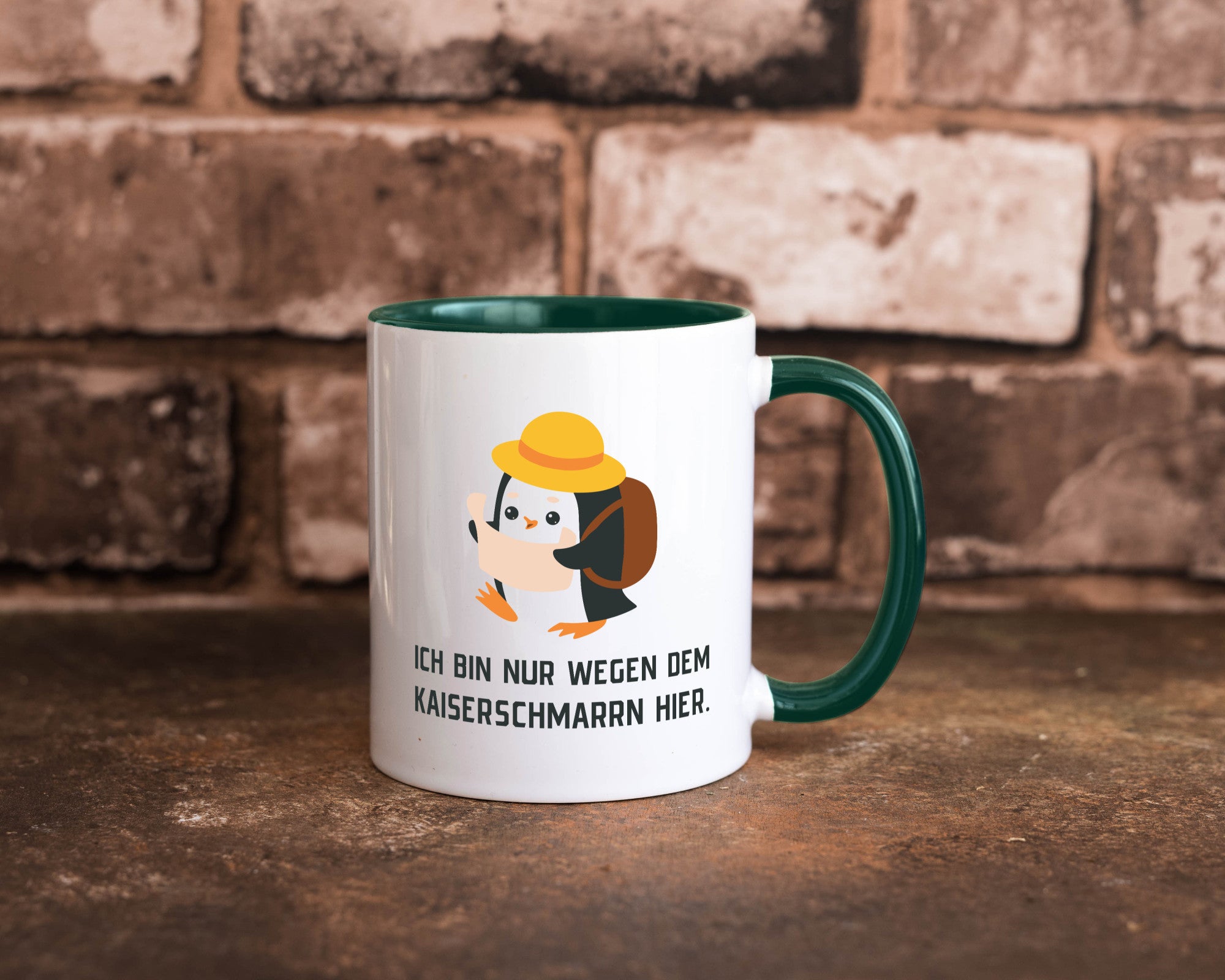 Ich bin nur wegen dem Kaiserschmarrn hier | Pinguin Geschenkidee Humor Tasse