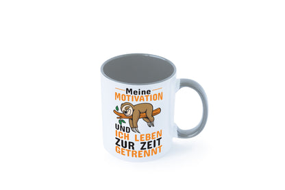 Keine Motivation | Faultier Tasse Büro Humor faul Geschenk Arbeit Kollegen