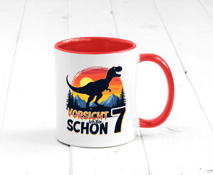 7. Geburtstag | 7 Jahre Dinosaurier v2 Geschenk Geschenkidee lustiger Spruch