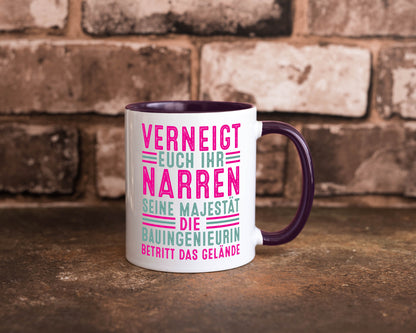 Verneigt euch: Bauingenieurin | Ingenieurin Geschenkidee Humor Tasse
