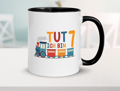 7. Geburtstag | 7 Jahre Eisenbahn Zug junge Humor Geschenkidee Tasse