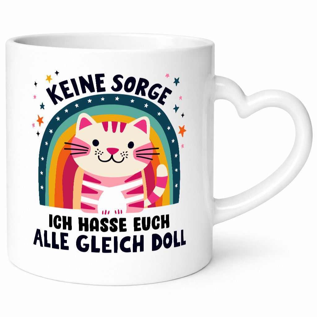 Ich hasse euch alle gleich doll | Katze Sarkasmus lustig Tierliebhaber Humor
