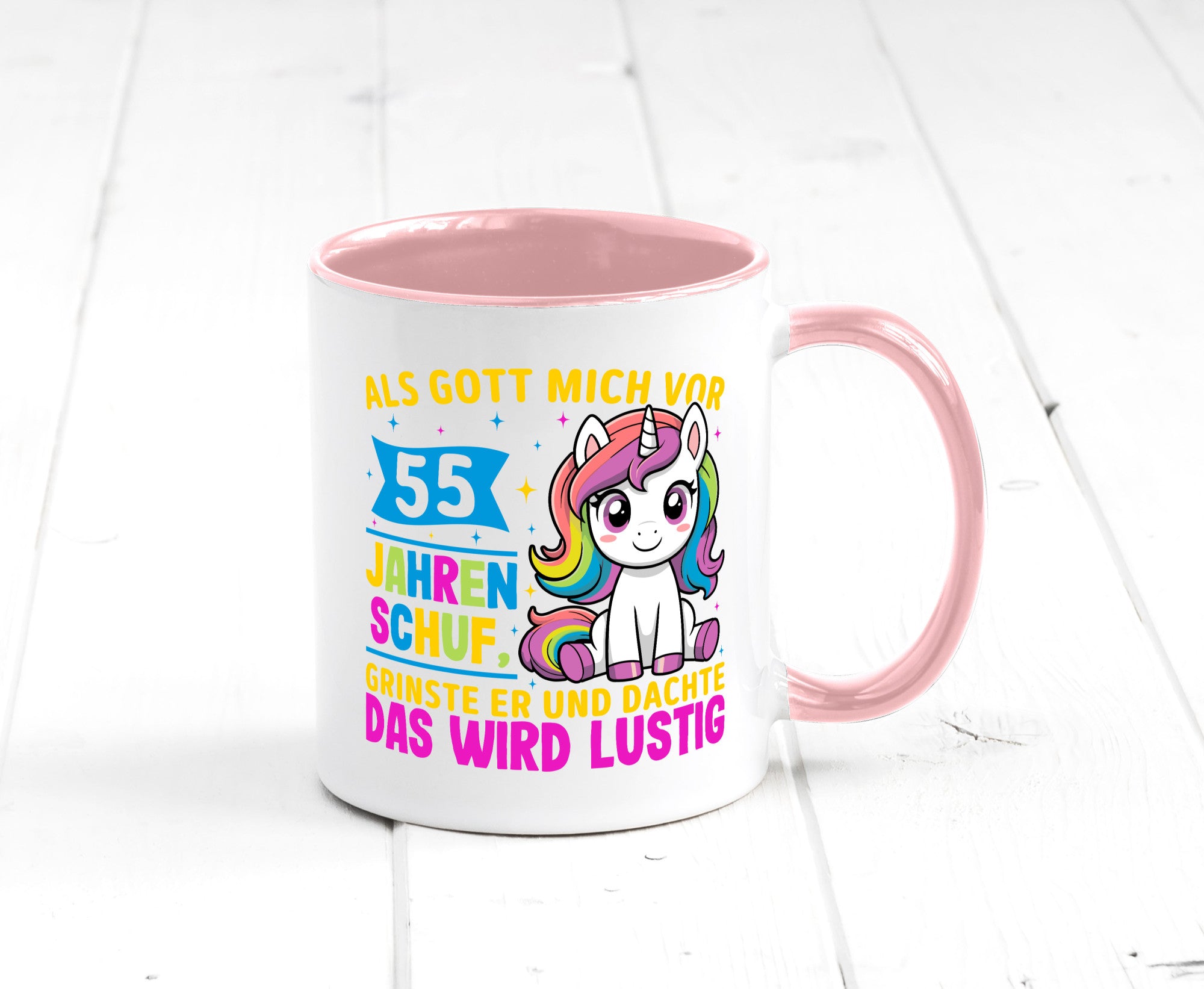55. Geburtstag | Als Gott mich schuf 40 Jahre v2 lustiger Spruch Geschenk