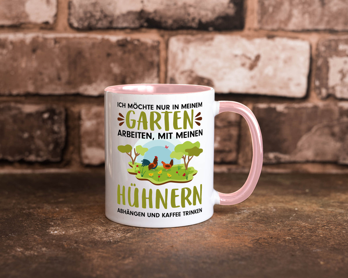 Garten Hühner | Gartenarbeit Tasse Bauernhof Spruch lustiger Geschenk Arbeit