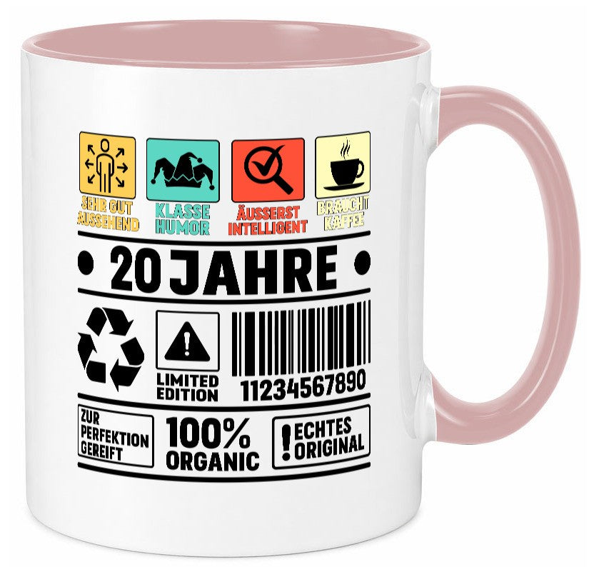 20. Geburtstag | 20 Jahre Humor Limited Edition Geschenkidee Tasse