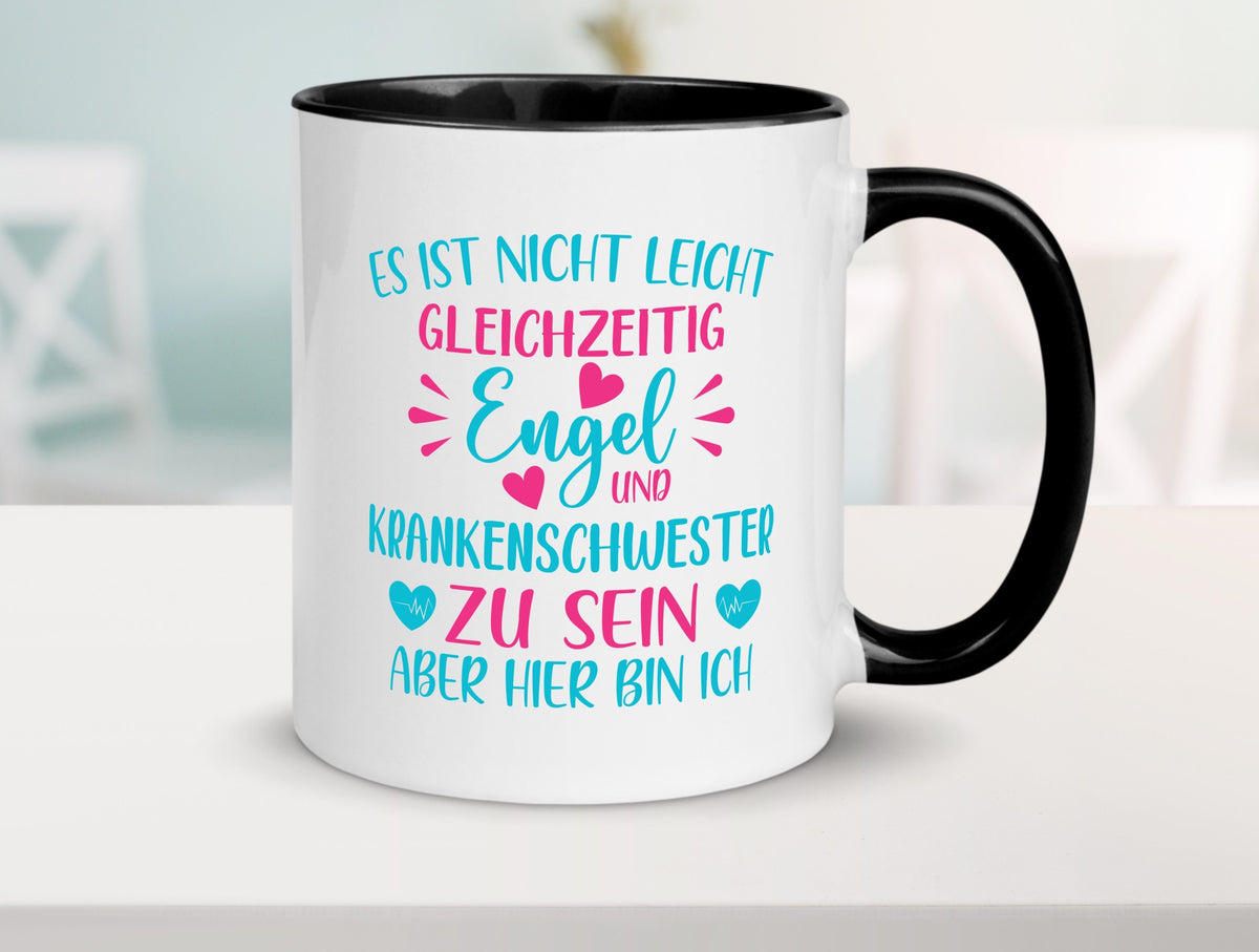 Gleichzeitig Engel und Krankenschwester | Herzschlag Humor Geschenkidee Tasse