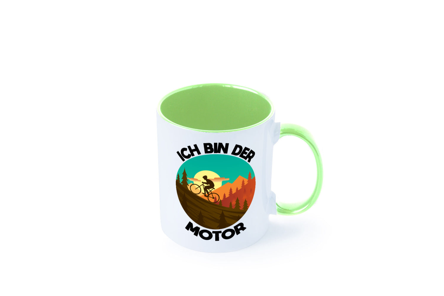 Ich bin der Motor | Mountainbiking Fahrrad Berge Geschenkidee Humor Tasse