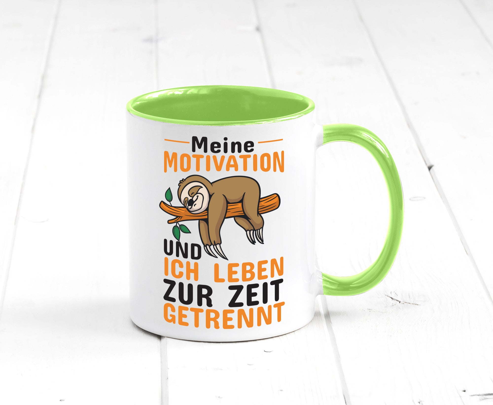 Keine Motivation | Faultier Tasse Büro Humor faul Geschenk Arbeit Kollegen